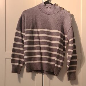 Amazon Essentials Purple and White Striped Sweater